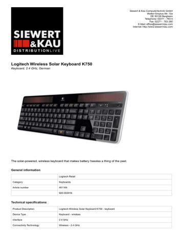 Logitech wireless solar keyboard k750 program - deltaib