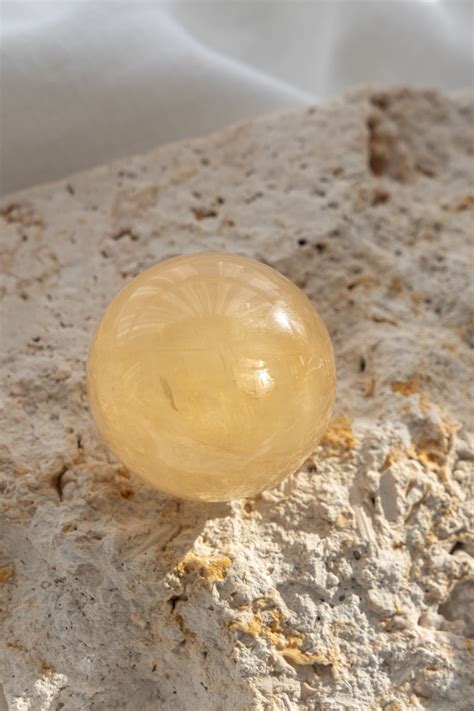 Honey Calcite Sphere 199g Born Crystals