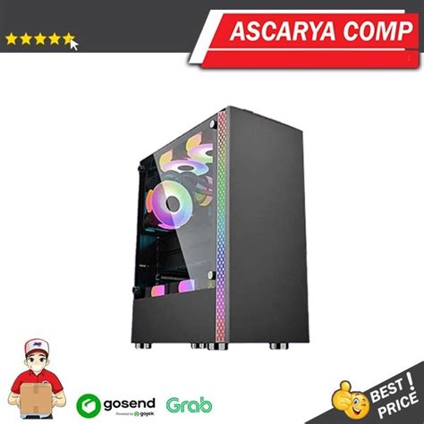 Jual Casing Simbadda Battleground Black Atx Matx Tempered Glass