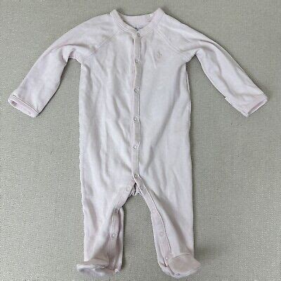 Ralph Lauren Baby Girl Size 3 6 Months Pink One Piece Footsie Pajama