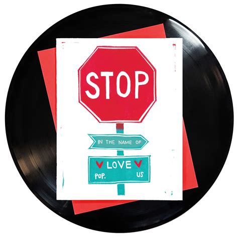 Stop In The Name Of Love Greeting Card 6-Pack Inspired By Music – Foreignspell