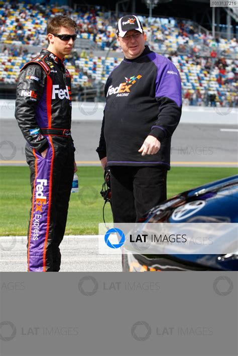 February Daytona Beach Florida Usa Denny Hamlin And Mike