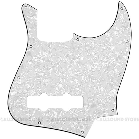 3 Ply WHITE PEARLOID Pickguard For Fender 4 String Jazz Bass Reverb