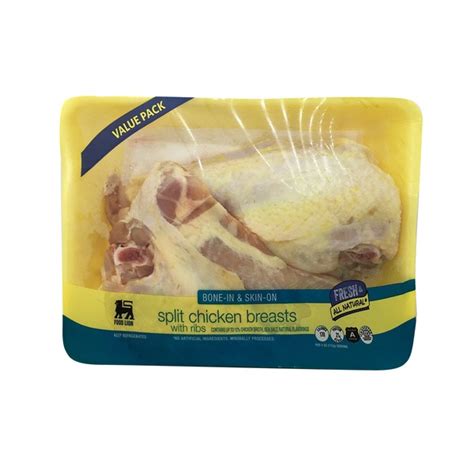 Food Lion Bone In And Skin On Split Chicken Breasts Value Pack Per Lb Instacart