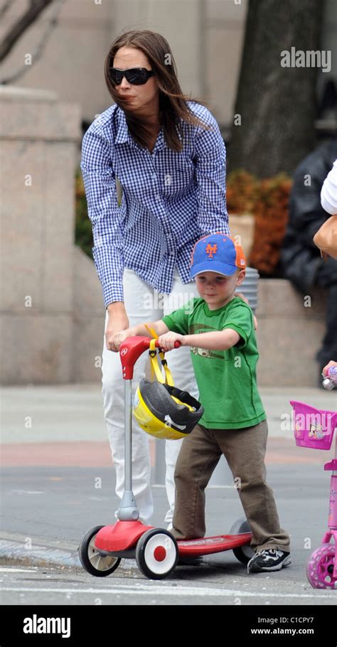 Christy turlington and son finn burns hi-res stock photography and ...