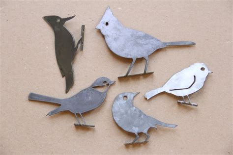 Metal Bird Statue Set Of 3 Bird Decor Yard Art Garden T Rustic