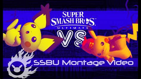 Pichu Vs Pikachu【 Smash Bros Ultimate Montage】smashultimatemontage