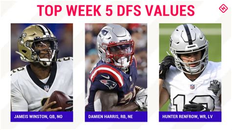 Nfl Dfs Picks Week 5 Best Sleepers Value Players For Draftkings