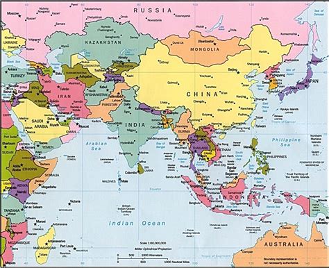 Mapa De Asia Imagen