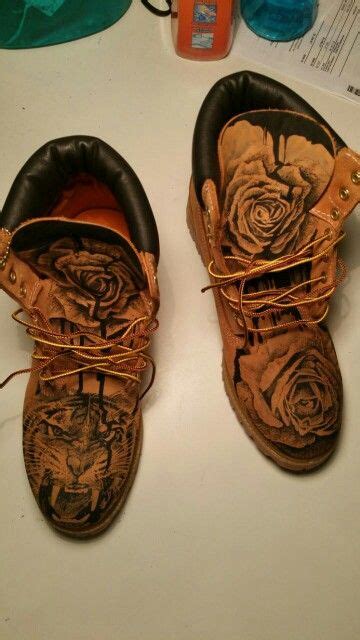 Custom Timbs Hand Drawn By Javy The Artist Charges Per Hour 9172029997