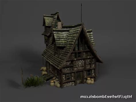 Medieval House Blender 3d Model House 3d Model Model Homes Medieval Images