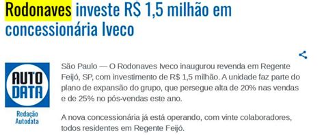 Rodonaves investe R 1 5 milhão em concessionária Iveco Trama