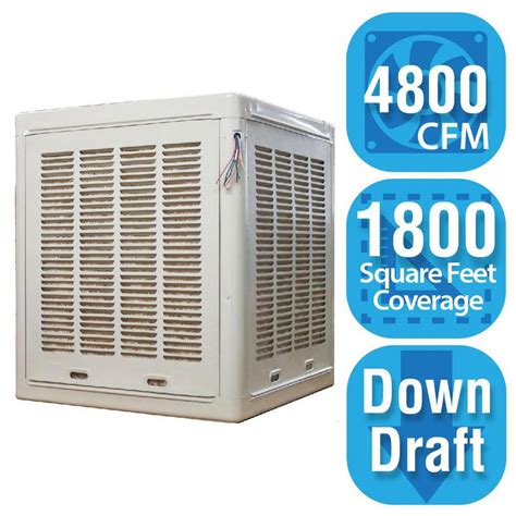 Hessaire 4800 Cfm Down Draft Aspen Roofside Evap Cooler Swamp Cooler