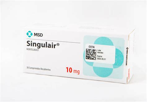 Singulair 10 Mg Tabletas Via Oral