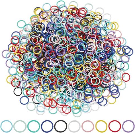 PH PandaHall 400pcs Jump Rings 12mm Open Jump Rings 10 Colors