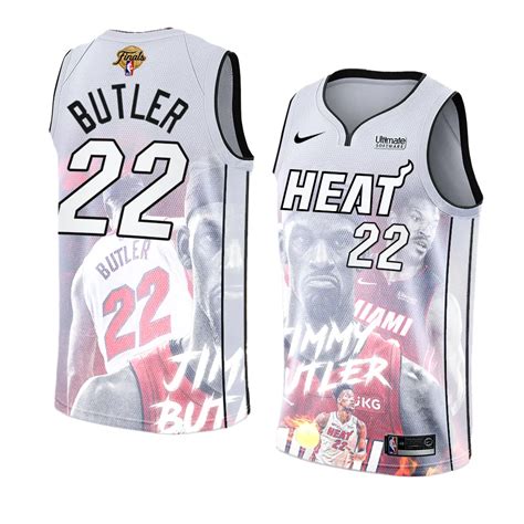 Jimmy Butler 2023 Finals Print Graphics Miami Heat #22 White ...