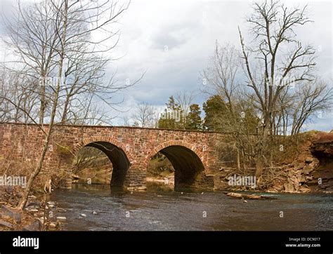 Bull Run Stone Bridge At Manassas National Battlefield Park In Prince William County Virginia