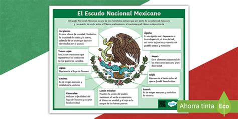 Cartel El Escudo Nacional Mexicano L Insegnante Ha Fatto