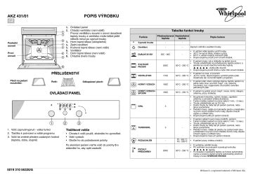 Whirlpool Akz Wh Oven Programov Graf Manualzz