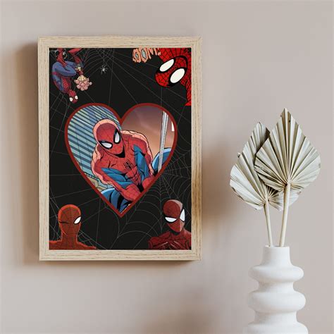 Spiderman Poster Spider Man Wall Art Spiderman Canvas Print Art Kids