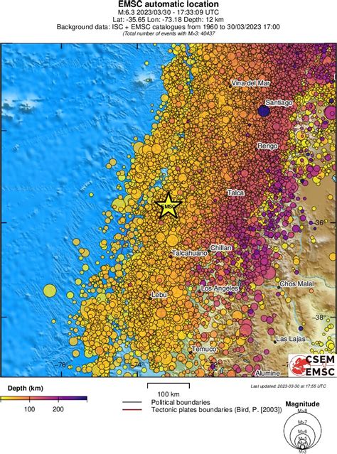 Strong and shallow M6.4 earthquake hits off the coast of Chile - The Watchers