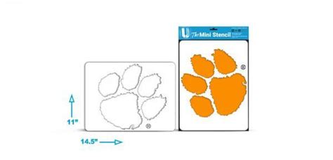 Clemson Tiger Paw Stencil - The Mini CLOOS-201 | U-Stencil - A Stencil Universe