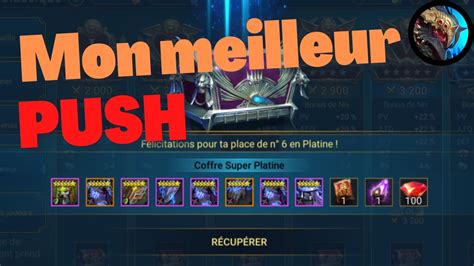 Mon Meilleur Push Platine Top Raid Shadow Legends Fr Youtube