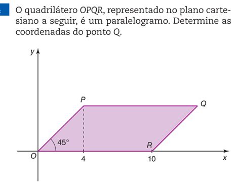 Solved O Quadril Tero Opqr Representado No Plano Carte Siano A