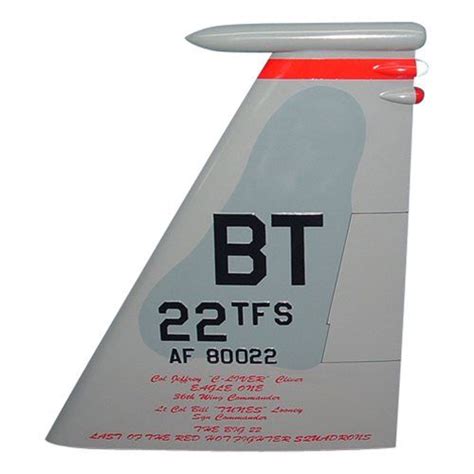 22 TFS F 15 Airplane Tail Flash Custom F 15C Eagle Aircraft Tail