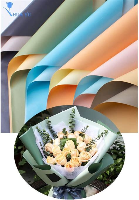 Xichen Counts Color Fresh Flowers Wrapping Paper Double Sided