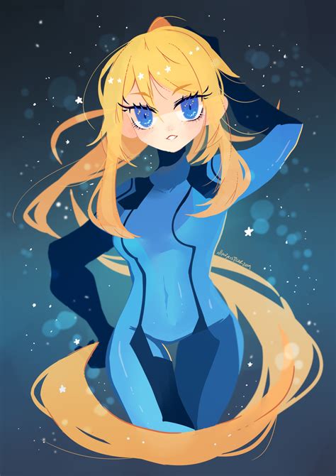 Safebooru 1girl Artist Name Blue Background Blue Bodysuit Blue Eyes