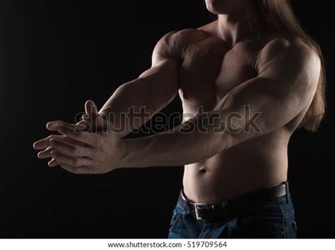 Naked Torso Male Bodybuilder Athlete Studio Stock Photo 519709564 Shutterstock