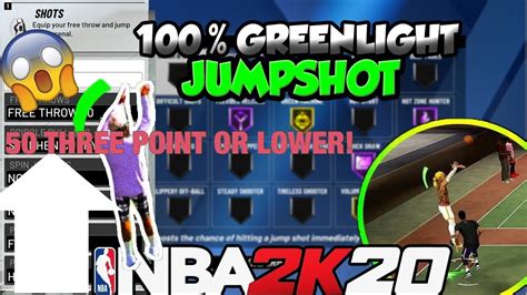 Best Custom Jumpshot For Low 3pt Ratings Straight Greens Nba2k20 Youtube