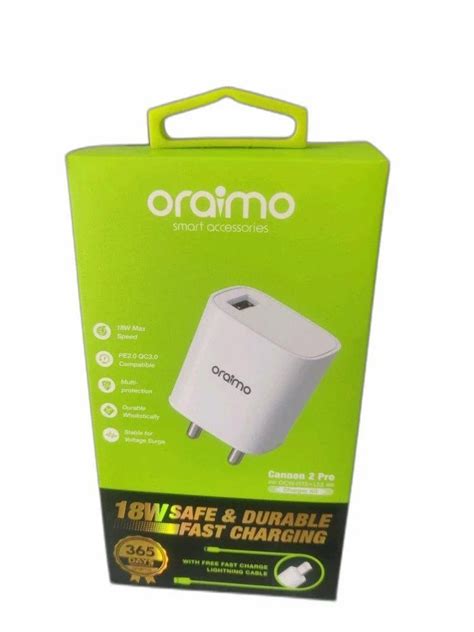 White Oraimo Cannon Pro Ocw U S Charger Kit Abs At Rs Piece In