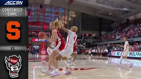 Syracuse Vs Nc State Condensed Game 2021 22 Acc Womens Basketball Youtube