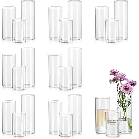 Amazon de 12 x 20cm große Glaszylinder als Vase Windlicht