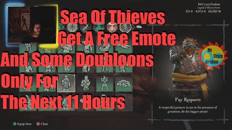 Sea Of Thieves Get A Free Emote And Some Doubloons Only For The Next 11