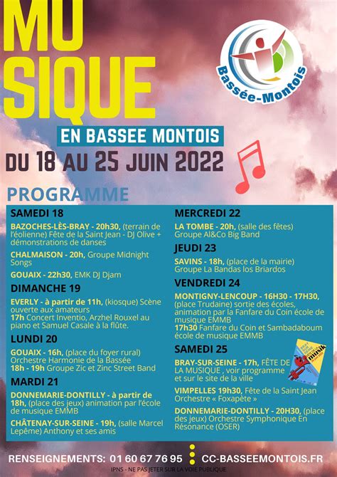 F Te De La Musique Le Programme Gouaix