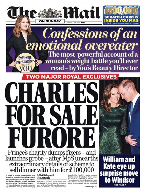 Mail On Sunday Front Page 29th Of August 2021 Tomorrow S Papers Today