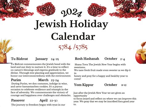 Jewish Holiday Calendar Explore Hebrew Calendar Rosh