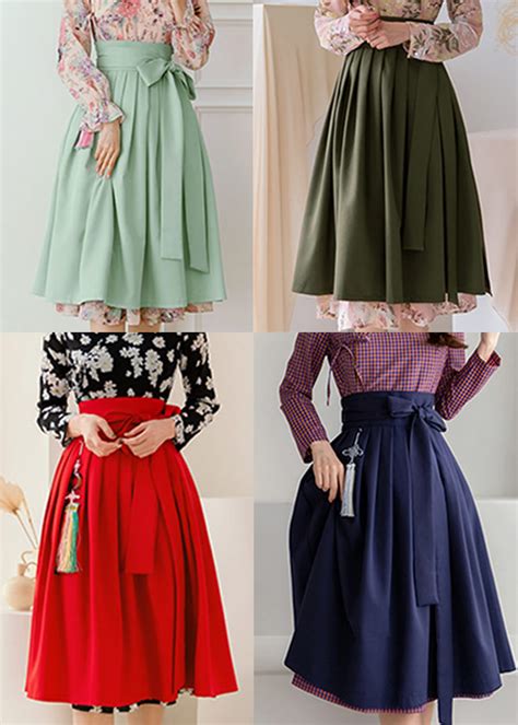 Basic Modern Hanbok Skirt Joteta Korean Online Shop