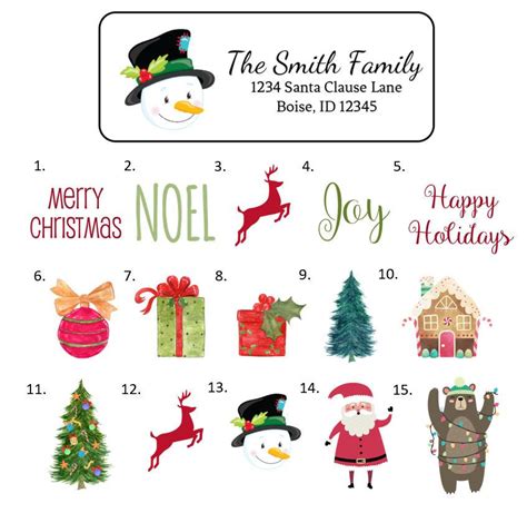 Christmas Address Labels Stickers, 30 personalized labels! – The Label ...