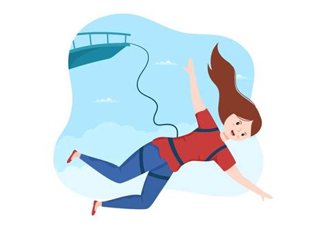 Premium Vector | Bungee Jumping Illustration in Flat Cartoon Extreme ... 