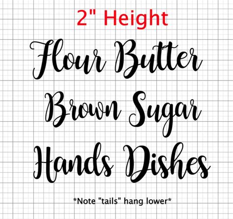 SET OF 5 Kitchen Food Labels Flour Sugar Powdered Sugar | Etsy