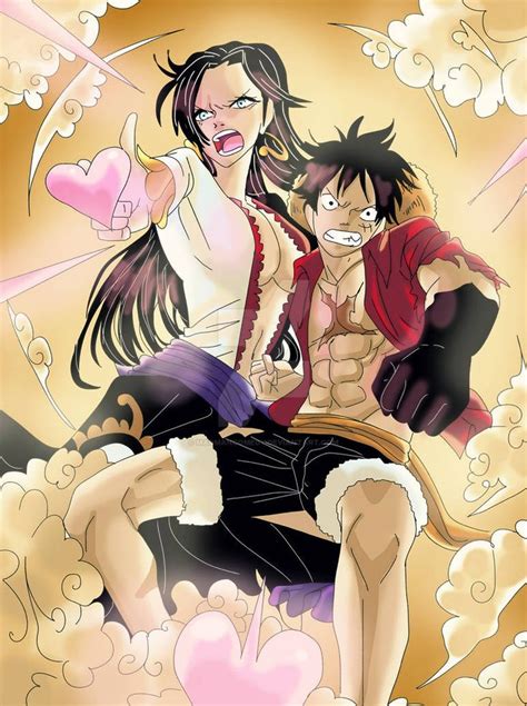 Luffy X Hancock By Madmancomedy On Deviantart One Piece Cartoon One Piece Luffy Luffy And