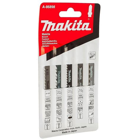 MAKITA A 86898 Wood And Metal Jigsaw Blades 5 Piece Set Available