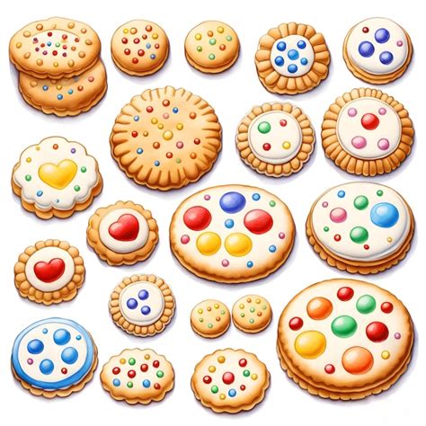 Fondo De Galletas De Dibujos Animados Foto Premium