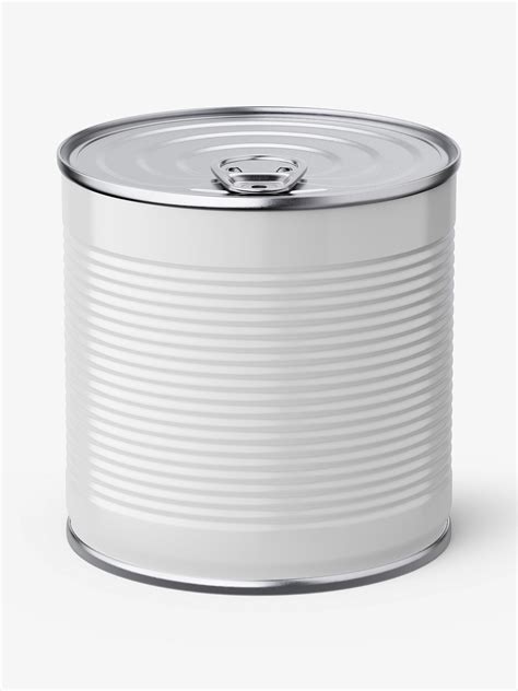 Glossy Tin Can Mockup 425 Ml Top View Smarty Mockups