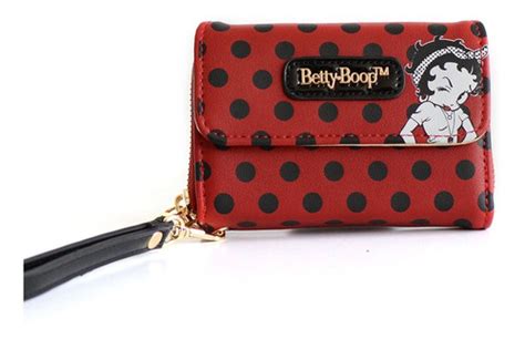 Billetera Betty Boop Lunares Con Cierre Y Broche Env O Gratis