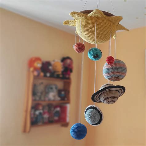 Ravelry Solar System Mobile pattern by Eva Peñafiel